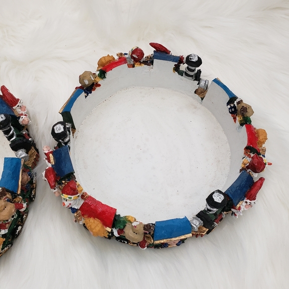 Christmas Train Pillar Candle Base Holiday Expressions 6 in Christmas Ceramic 2 - Picture 4 of 7